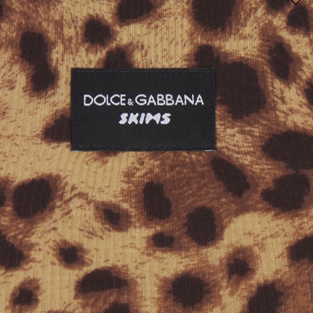 Dolce & Gabbana x Skims cotton rib scoop mini dress sz M - Picture 4 of 8